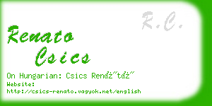 renato csics business card